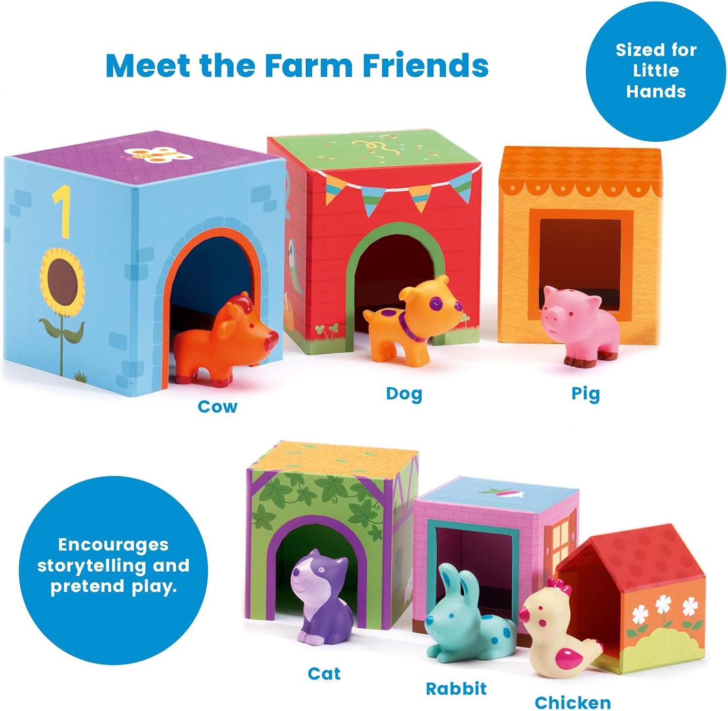 Farm Animal Stacking Cubes Topanifarm  Djeco