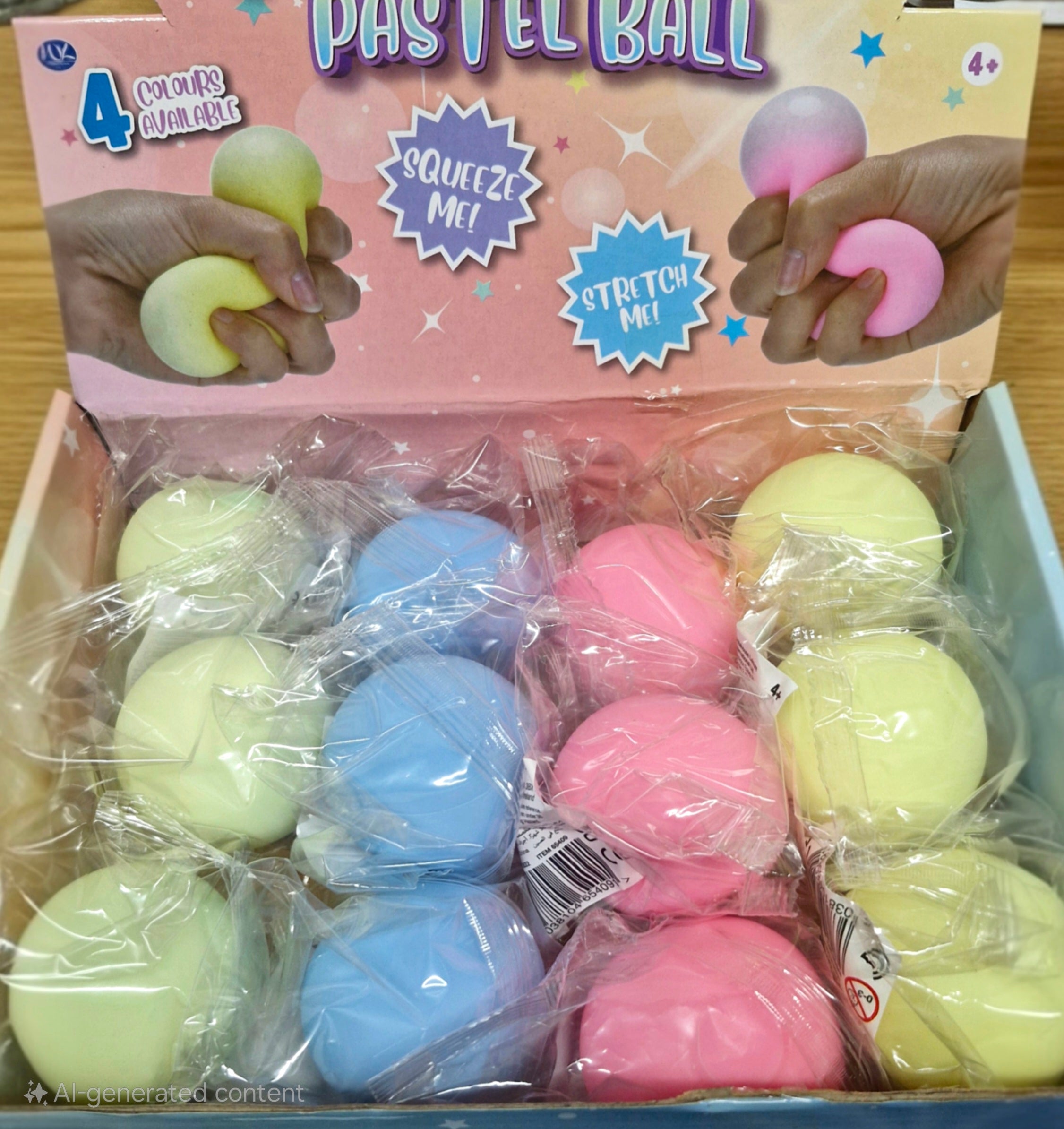 Squeeze Stress Pastel Ball - Assorted Colours