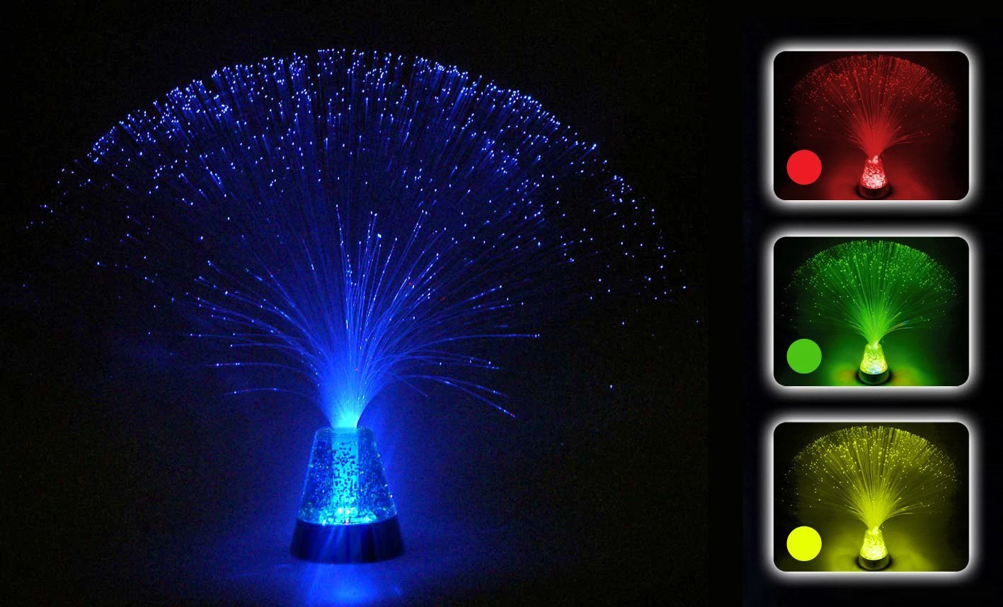 Fiber Optic Lamp with Glitter Base