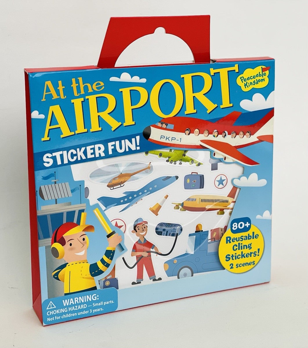 Sticker Fun! 'at The Airport' Reusable Sticker Tote