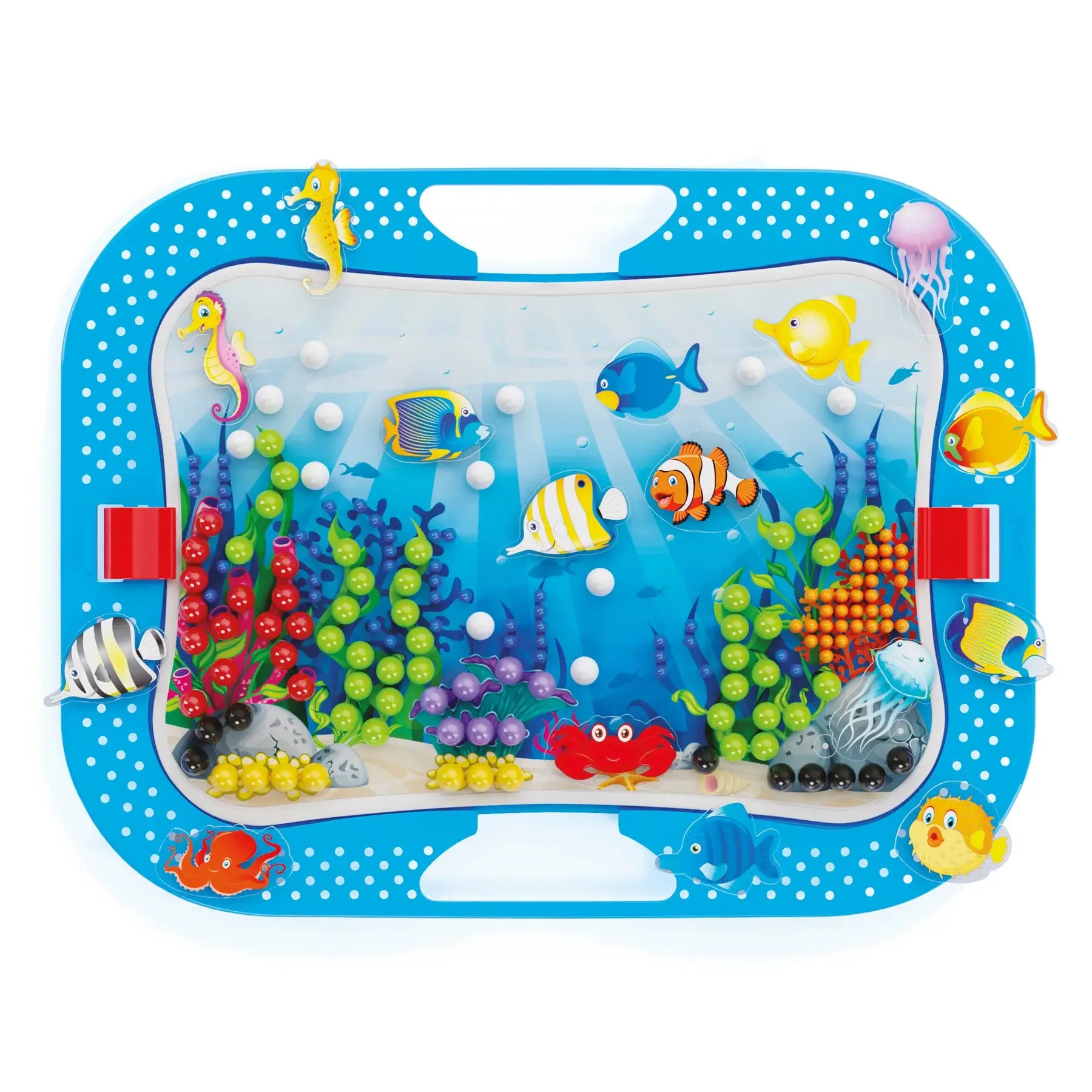 Quercetti Fantacolor Ocean Fun Fish & Pegs – 316 Piece Creative Peg Play Set