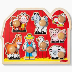 Large Farm Jumbo Knob Puzzle - 8 pieces Melissa and Doug
