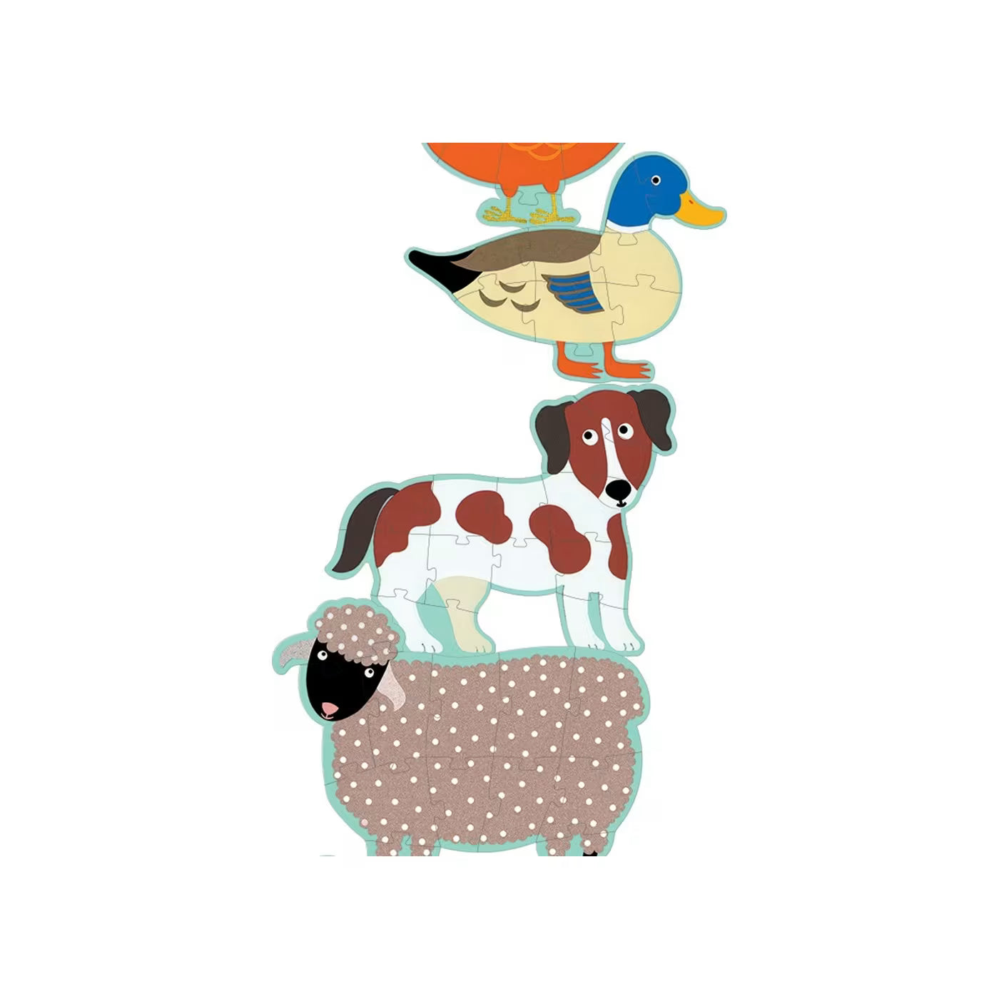 Farm Animal Jigsaw Puzzle  Djeco 6 in 1 set