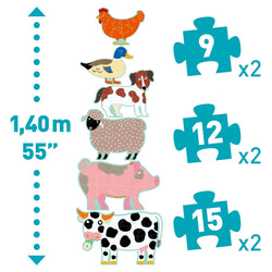 Farm Animal Jigsaw Puzzle  Djeco 6 in 1 set