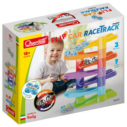 Quercetti Flip Car Racetrack – Dynamic Flip Ramp Racing Toy