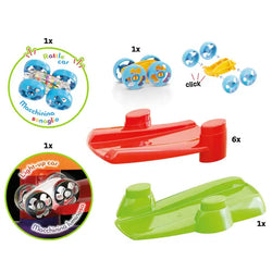 Quercetti Flip Car Racetrack – Dynamic Flip Ramp Racing Toy