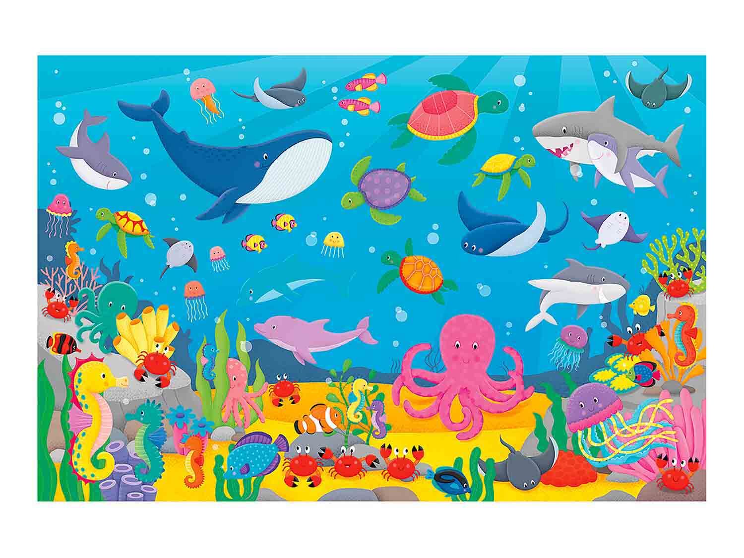 Giant Floor Puzzle Counting Creatures