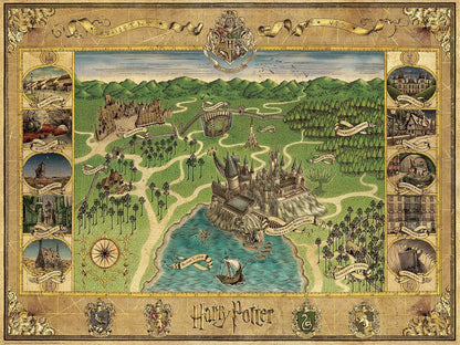 Jigsaw Puzzle Harry Potter Hogwarts Map - 1500 Pieces Puzzle