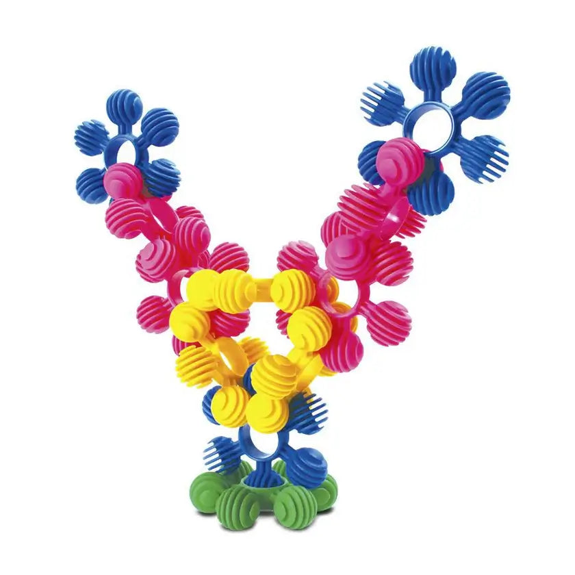 Interstar Construction Set - Bumper Pack of 96 Vibrantly Coloured Rings / Stars