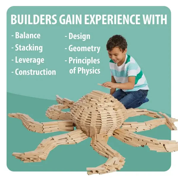 STEM KEVA Maple 1,000 Plank Classroom Set with Wooden  Storage Bin Primary School Engineering STEM SET