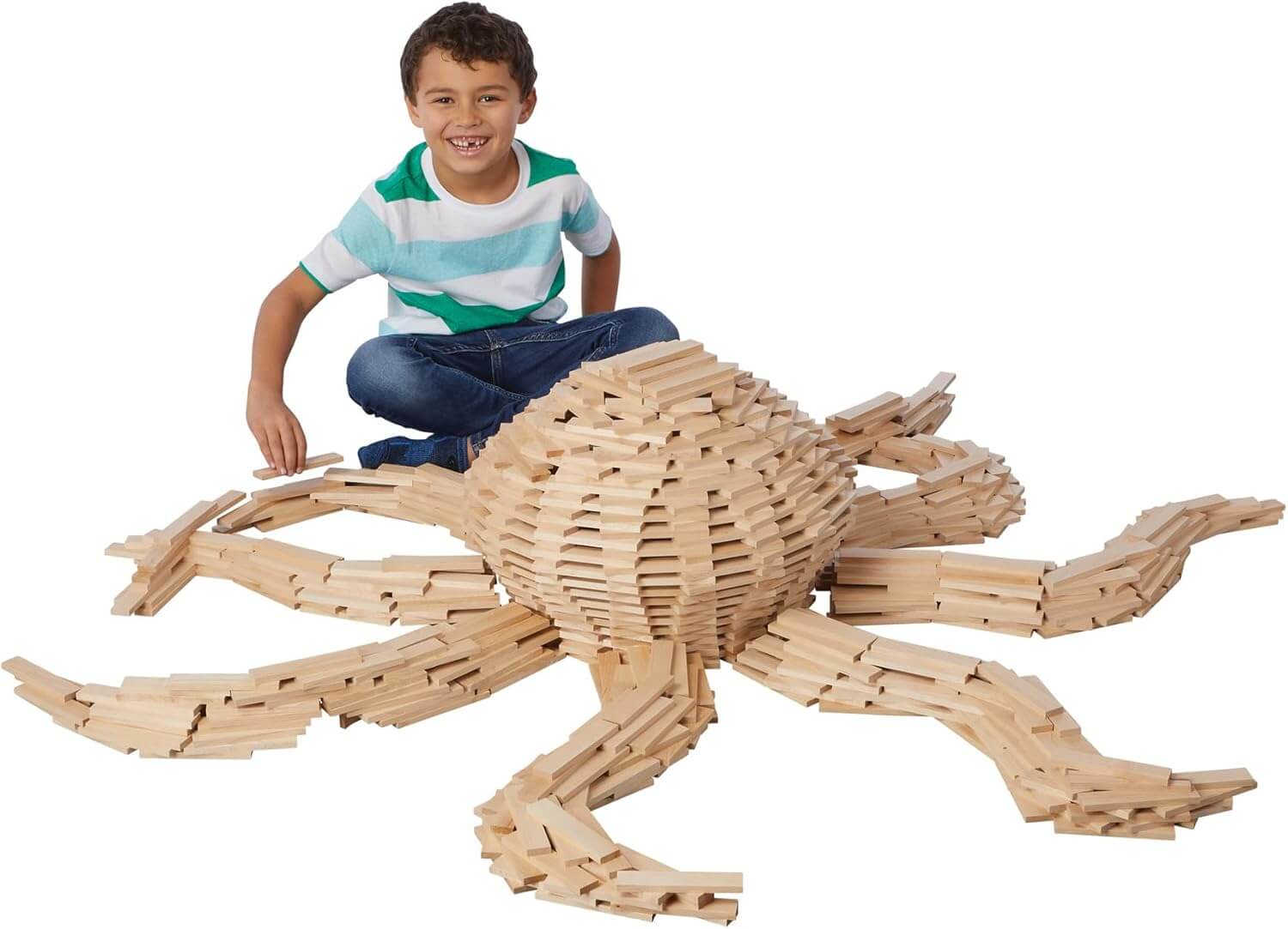 School Must Have Maple 800 Plank Wooden Building Blocks Set