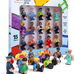Playmags Magnetic Figures-Community Figures Set Of 15 Pieces