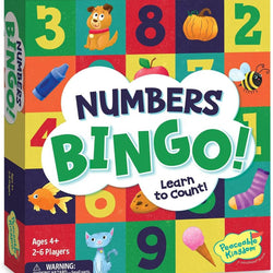 Peaceable Kingdom Numbers Bingo - Counting and Number Recognition Game