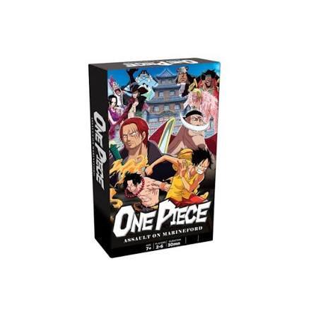 Retail box for One Piece: Assault on Marineford game featuring Luffy, Ace, and Whitebeard characters.
