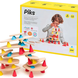 Piks Medium Kit - Educational Wooden Construction Toy 44 Pieces