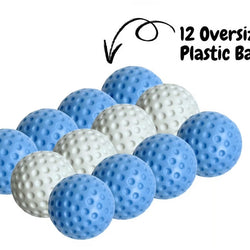 Oversized Plastic Golf Balls - 12 Pack - Blue