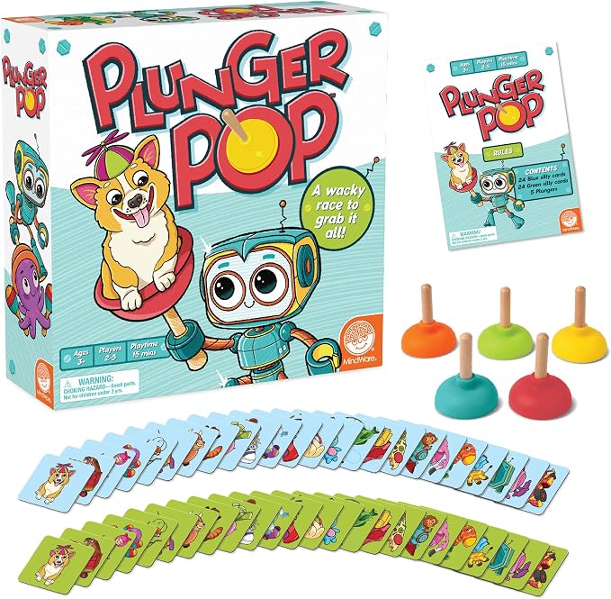 MindWare Matching Card Game for Toddlers Plunger Pop