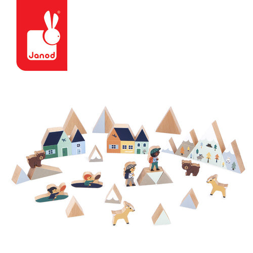Janod Mountain Valley Wooden Blocks