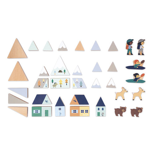 Janod Mountain Valley Wooden Blocks