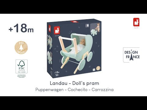 Doll's Pram Green Janod
