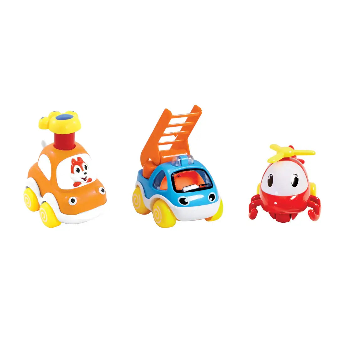 Edushape Push & Pull Racers Trio – Set of 3 Baby Vehicles (Assorted)