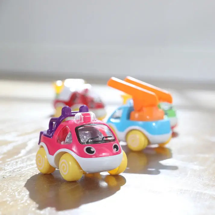 Edushape Push & Pull Racers Trio – Set of 3 Baby Vehicles (Assorted)