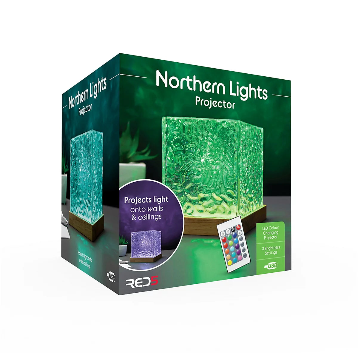 RED5 Northern Light Projector Cube Lamp