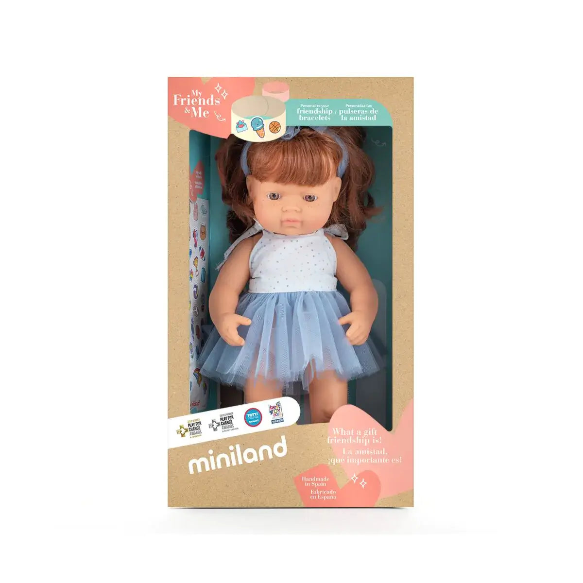 Miniland Baby Doll Redhead Girl 38 cm  Anatomically correct