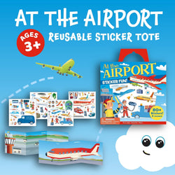 Sticker Fun! 'at The Airport' Reusable Sticker Tote