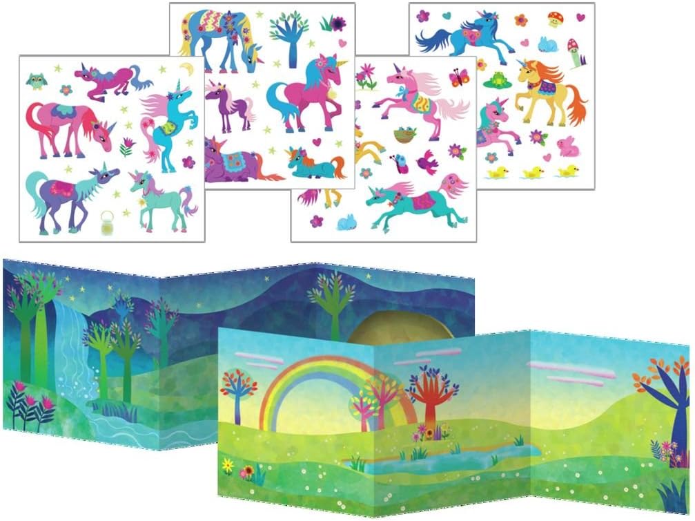 Peaceable Kingdom Magical Unicorns Sticker Fun! Reusable Sticker Tote