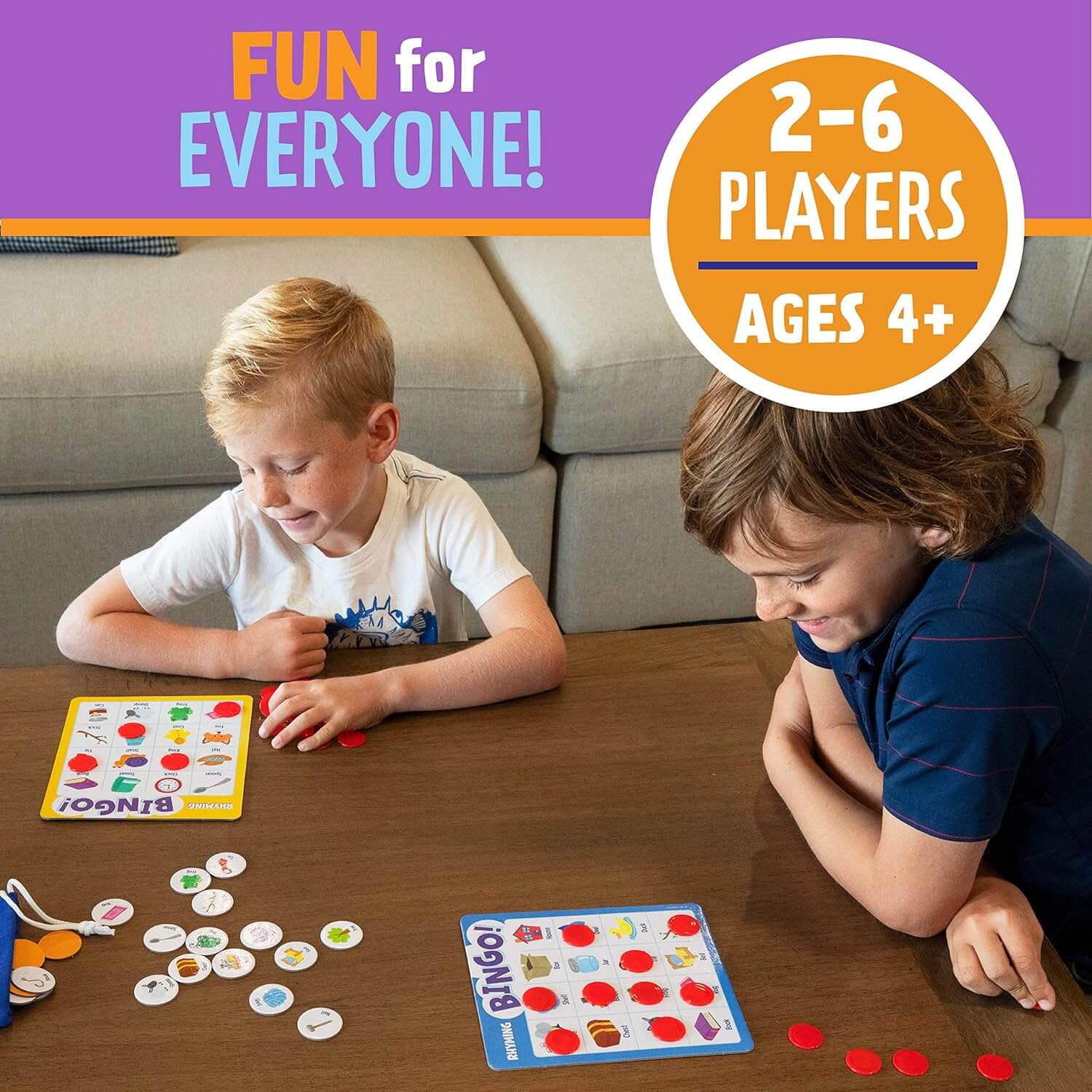 Peaceable Kingdom Rhyming Bingo - Reading and Learning Game