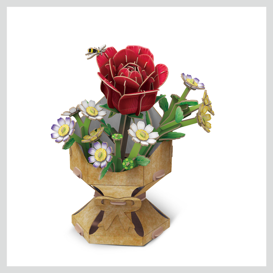 Rose Flower Bouquet 3D Puzzle
