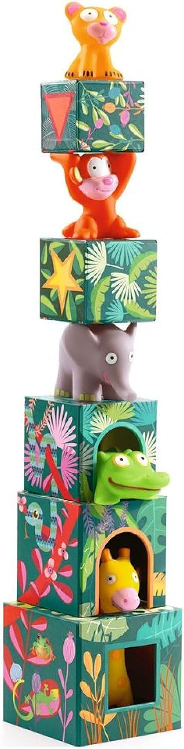 Jungle Stacking Blovks and Animals Djeco
