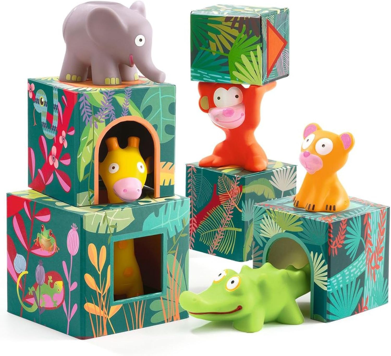 Jungle Stacking Blovks and Animals Djeco