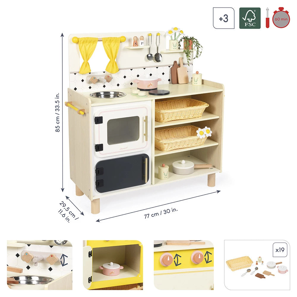 Shiny Grandma large wooden kitchen