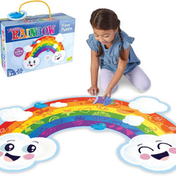 Peaceable Kingdom Shimmery Rainbow Floor Puzzle - 3 Feet Wide - 35 Pieces