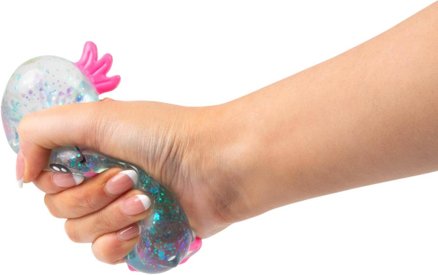 Scrunchems Sugar Axolotl – Glitter Sensory Squishy Toy