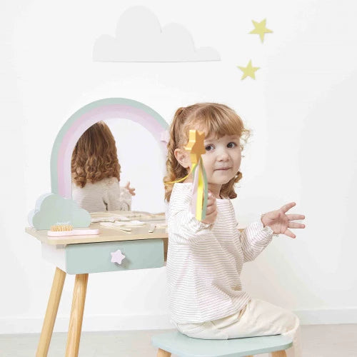 Unicorn wooden dressing table and accessories