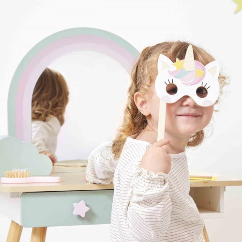 Unicorn wooden dressing table and accessories