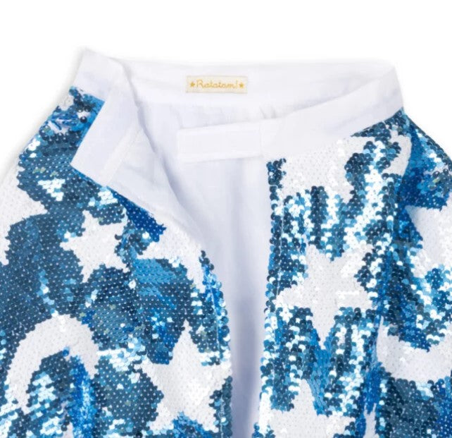 Sequin cosmic cape – Blue