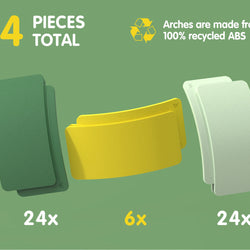 Way To Play Arches Builder Set – 54 Piece Open‑Ended Creative Building Toy