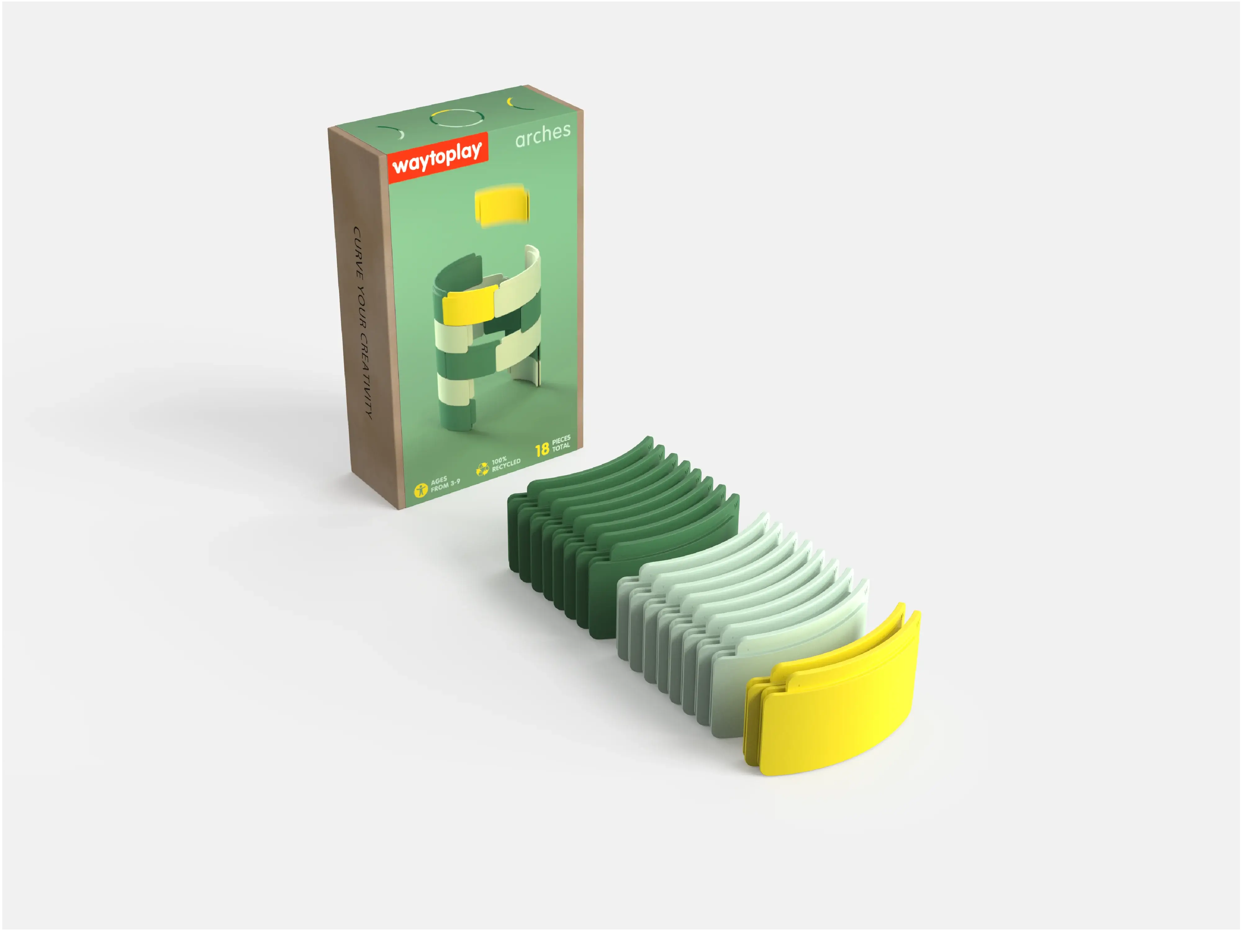 Way To Play Arches Starter Set – 18‑Piece Creative Building Toy