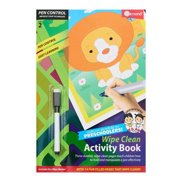 Wipe Clean Activity Book Pen Control Preschoolers