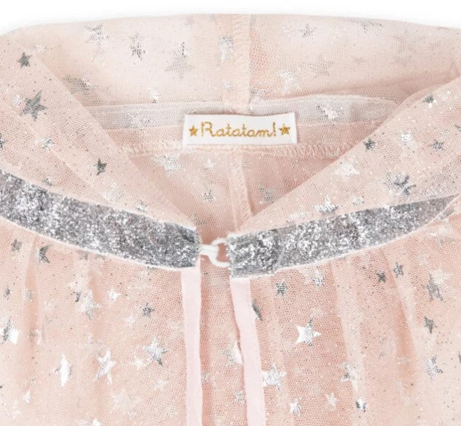 Silver star fairy cape – Pink