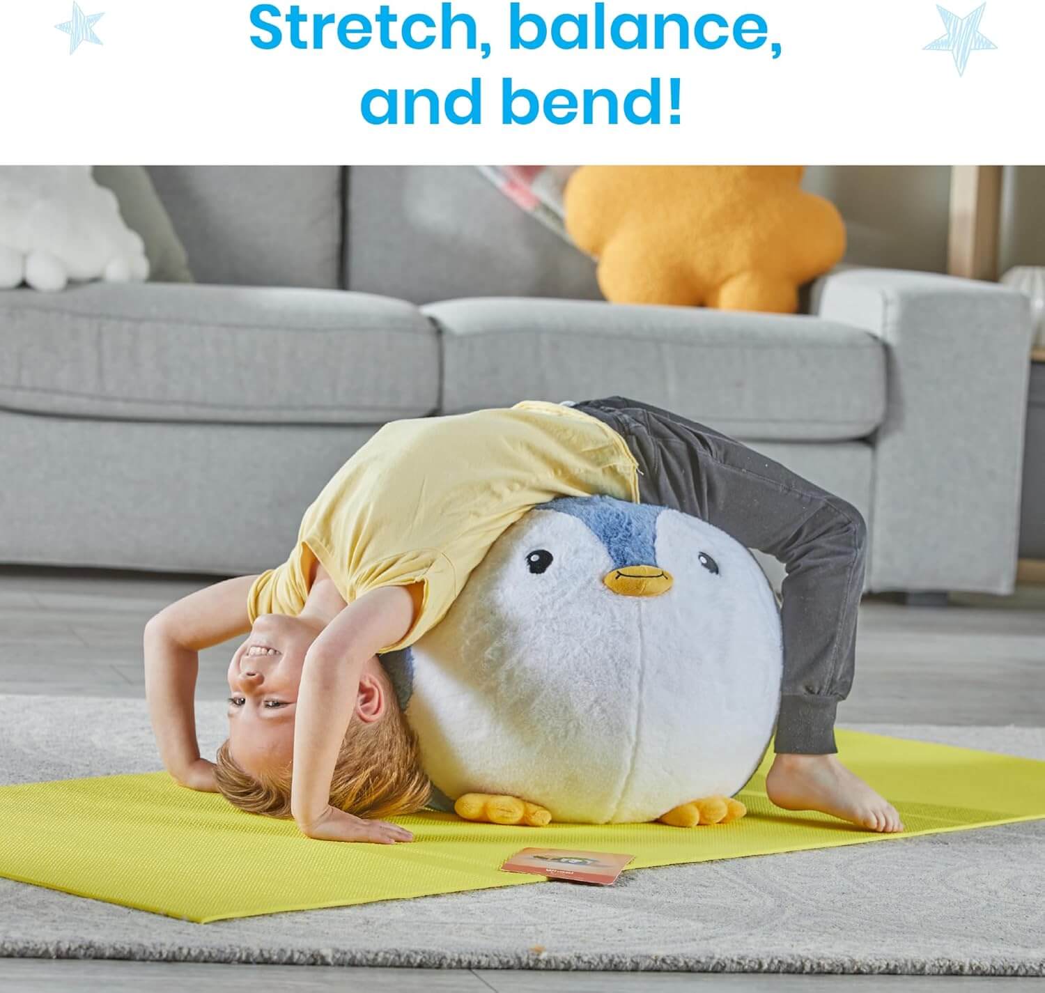 Yoga Ball Buddy with BubblePlush Penguin