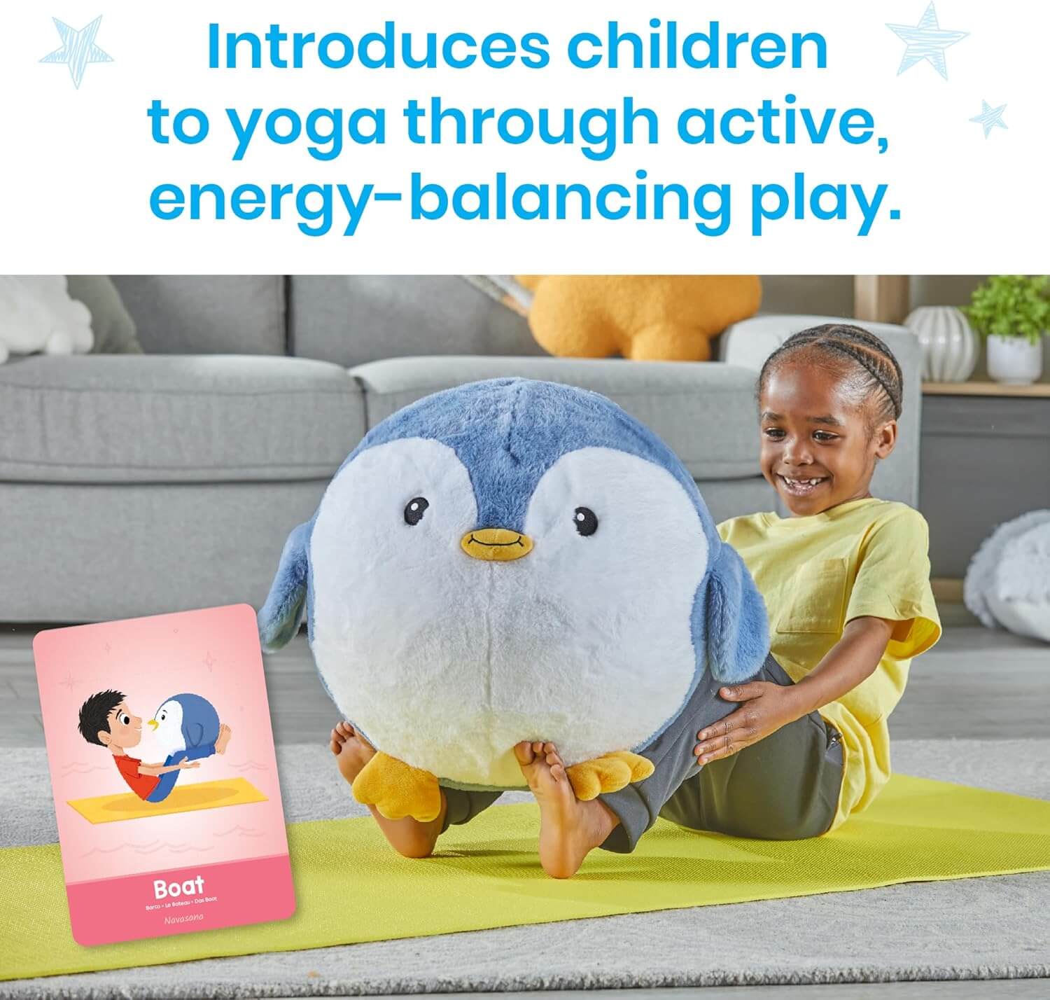 Yoga Ball Buddy with BubblePlush Penguin