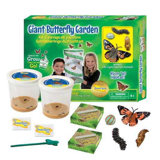 Giant Butterfly Garden (6-10 Caterpillars & Figurines) Caterpillars sent seperatley for €9.99