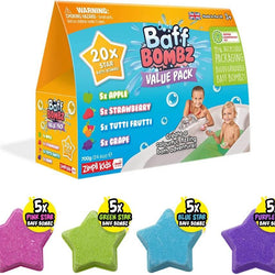 20 x Star Bath Bombs Value Pack Baff Bombz