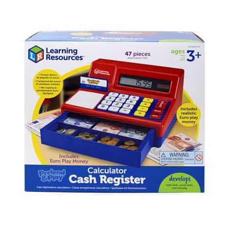 Pretend & Play Calculator Cash Register with Euro Money