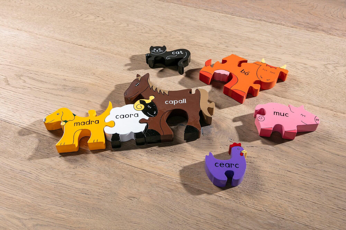Farm Animals in Irish Jigsaw Puzzle (As Gaeilge)